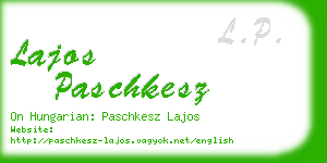 lajos paschkesz business card